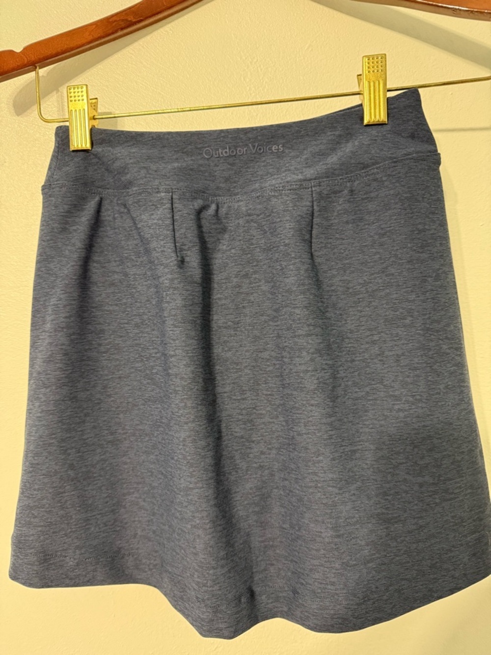 Outdoor Voices Heather Blue A-Line Skort - Picture 3 of 7
